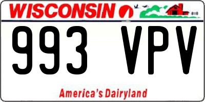 WI license plate 993VPV