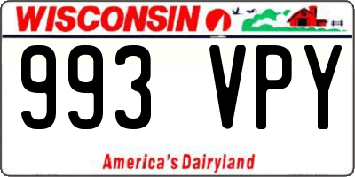WI license plate 993VPY