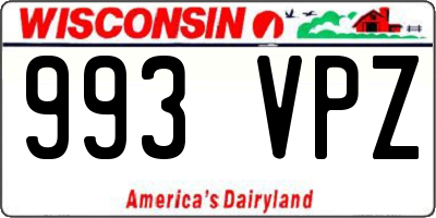 WI license plate 993VPZ