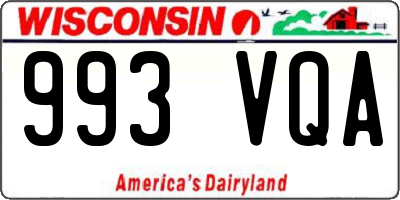 WI license plate 993VQA