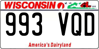 WI license plate 993VQD