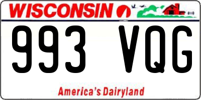 WI license plate 993VQG