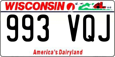 WI license plate 993VQJ