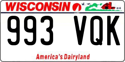 WI license plate 993VQK