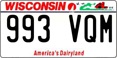 WI license plate 993VQM
