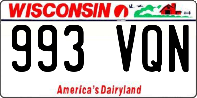 WI license plate 993VQN