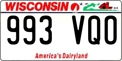 WI license plate 993VQO