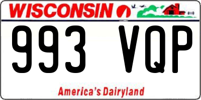 WI license plate 993VQP