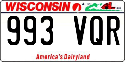 WI license plate 993VQR