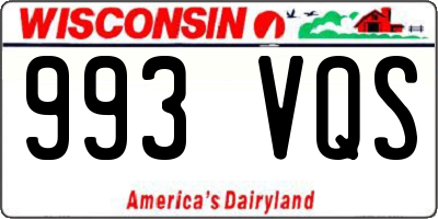WI license plate 993VQS