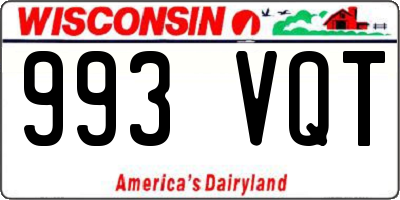WI license plate 993VQT