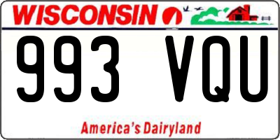 WI license plate 993VQU
