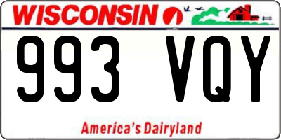 WI license plate 993VQY