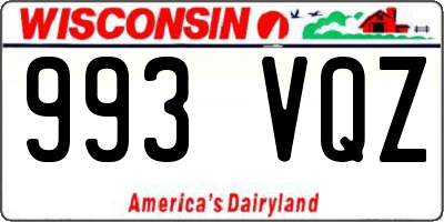 WI license plate 993VQZ