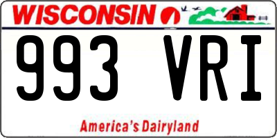 WI license plate 993VRI