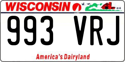 WI license plate 993VRJ