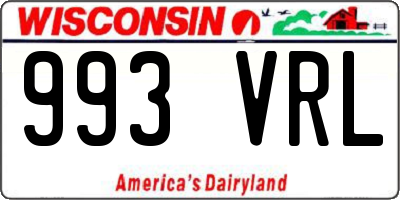 WI license plate 993VRL