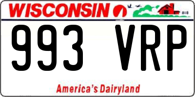 WI license plate 993VRP