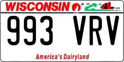 WI license plate 993VRV