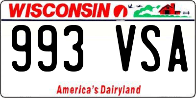 WI license plate 993VSA