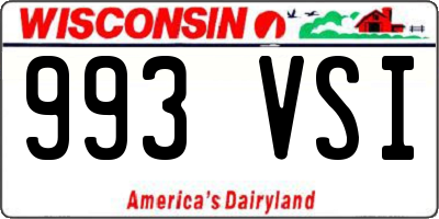WI license plate 993VSI