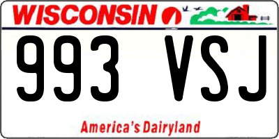 WI license plate 993VSJ