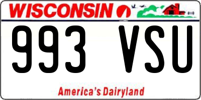 WI license plate 993VSU