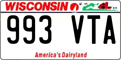 WI license plate 993VTA