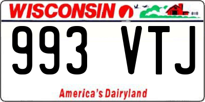 WI license plate 993VTJ