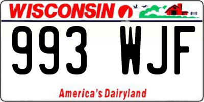 WI license plate 993WJF