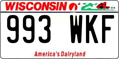 WI license plate 993WKF