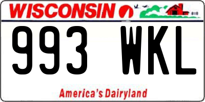 WI license plate 993WKL