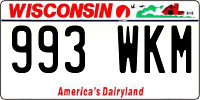 WI license plate 993WKM
