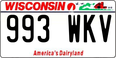 WI license plate 993WKV