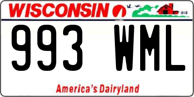 WI license plate 993WML