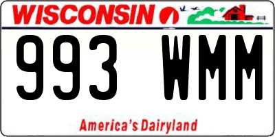 WI license plate 993WMM