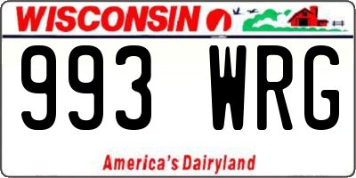 WI license plate 993WRG