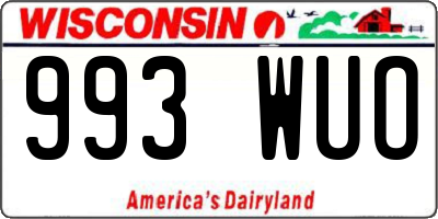 WI license plate 993WUO