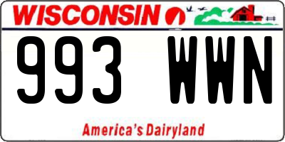WI license plate 993WWN