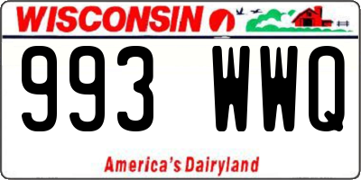 WI license plate 993WWQ