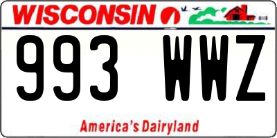 WI license plate 993WWZ