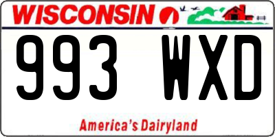 WI license plate 993WXD