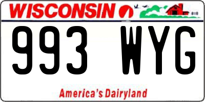 WI license plate 993WYG