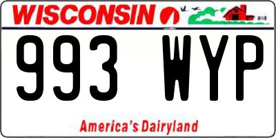 WI license plate 993WYP