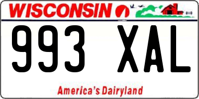 WI license plate 993XAL
