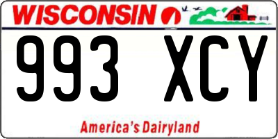 WI license plate 993XCY