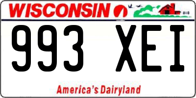 WI license plate 993XEI