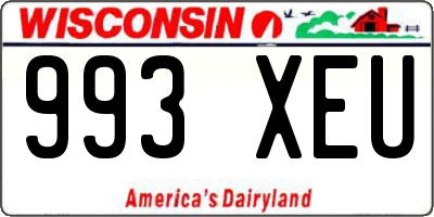 WI license plate 993XEU