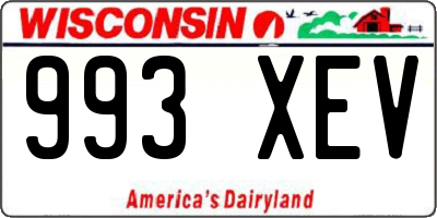 WI license plate 993XEV