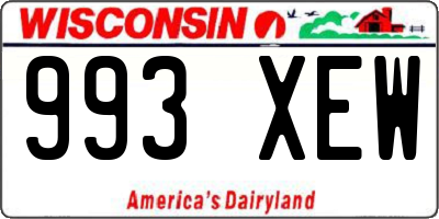 WI license plate 993XEW